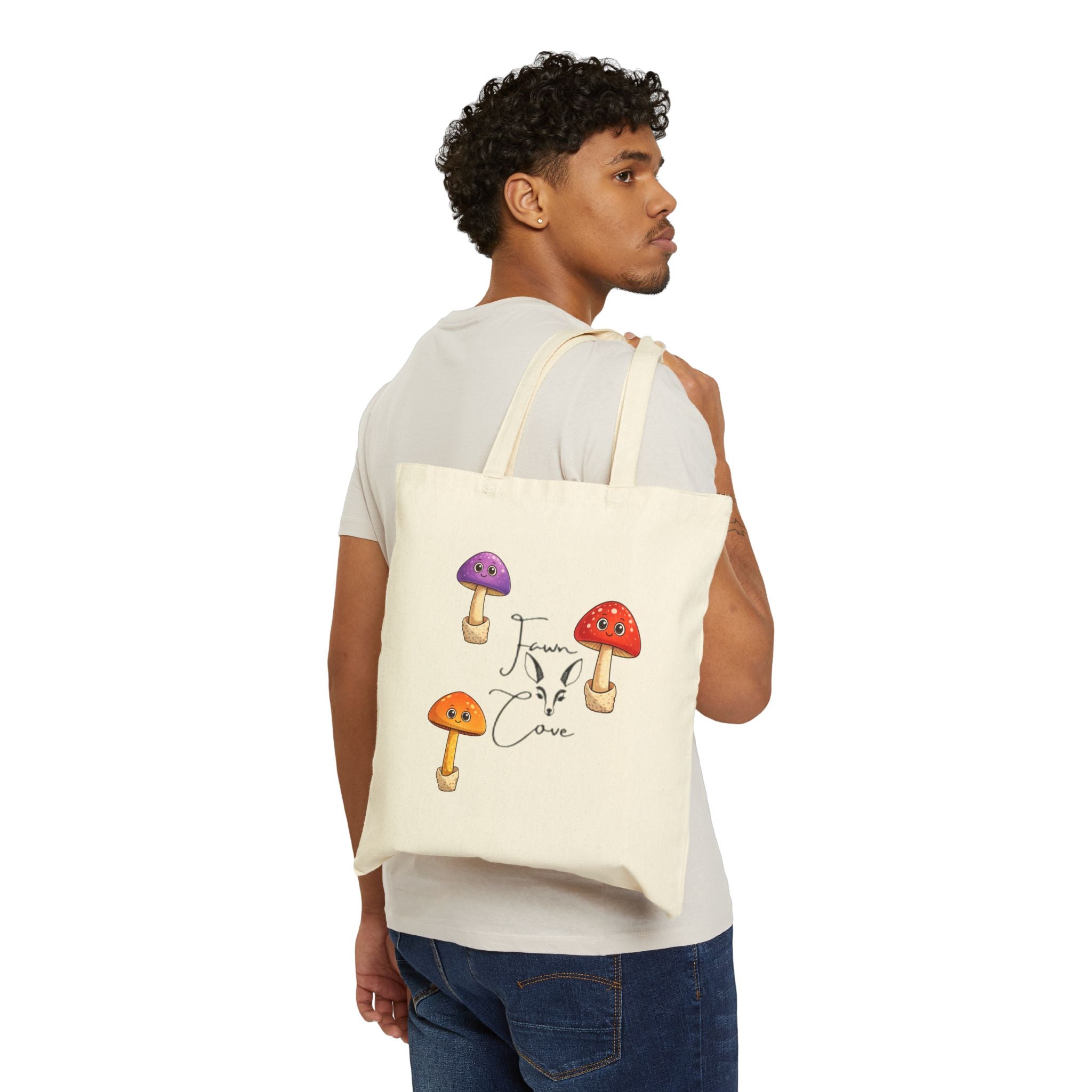 Mushroom Love Canvas Tote