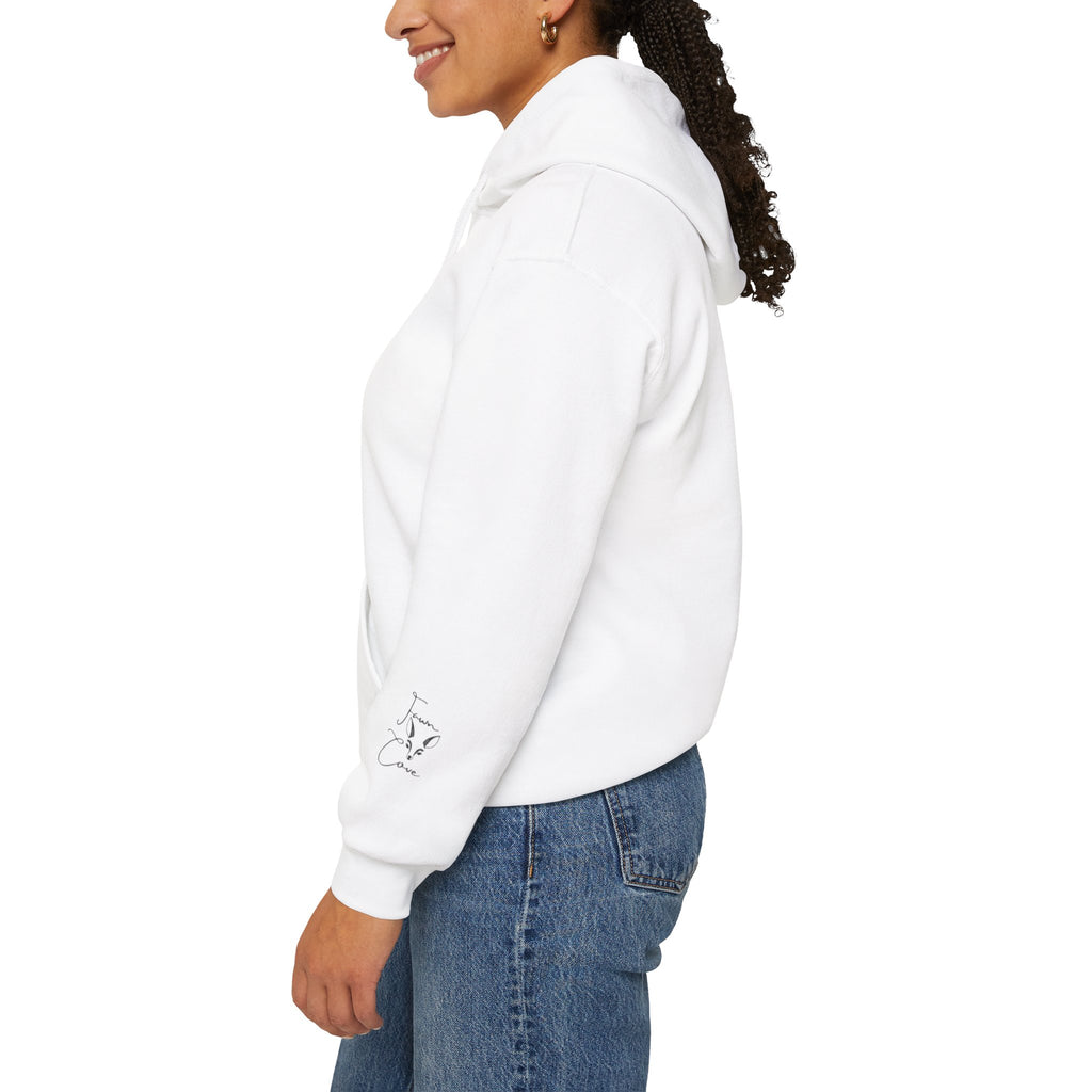 Minimal Deer Face Hoodie — Botanical Line Art Sweatshirt