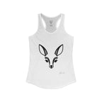 Deer Face Women's Racerback Tank — Nature-Inspired Casual Tank Top
