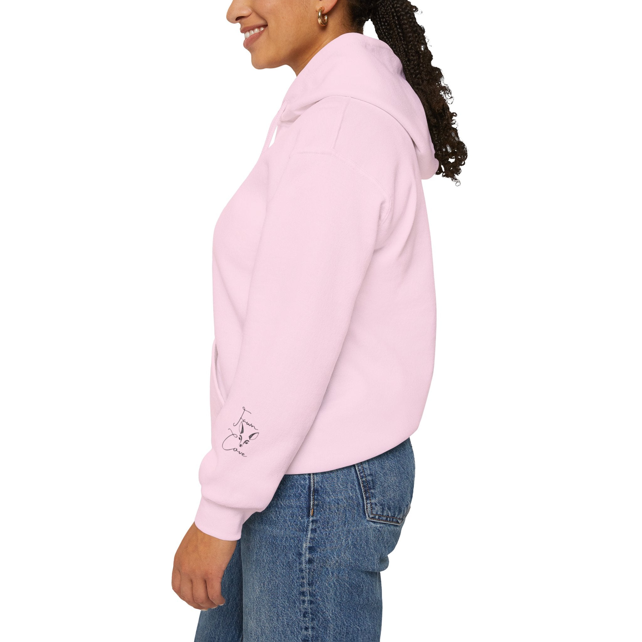 Minimal Deer Face Hoodie — Botanical Line Art Sweatshirt